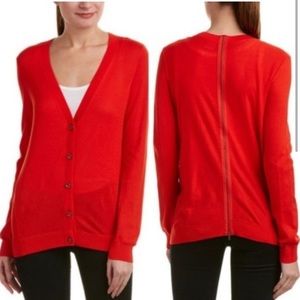 CAbi Cobblestone cardi worn once! Vibrant red color. Size medium style 3155
